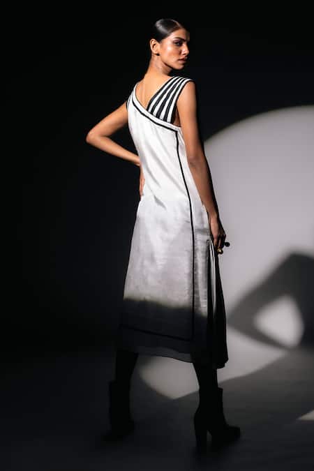 Karishma Kajaria Stripe A-Line Dress 