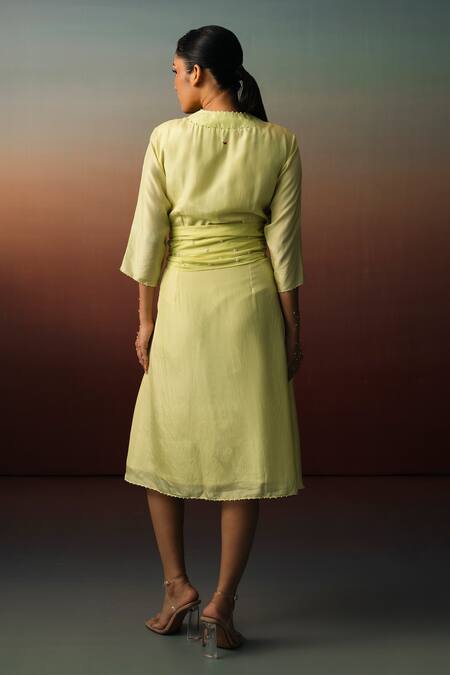 Karishma Kajaria Floral Embroidered Dress 