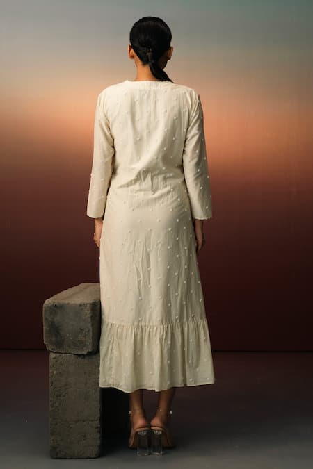 Karishma Kajaria Hand Embroidered Frill Dress 