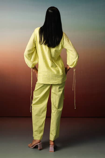 Karishma Kajaria Hand Embroidered Shirt With Trouser 