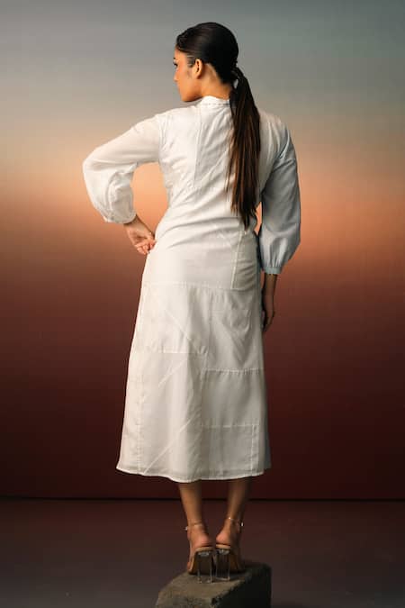 Karishma Kajaria Beads Hand Embroidered Patchwork Dress 