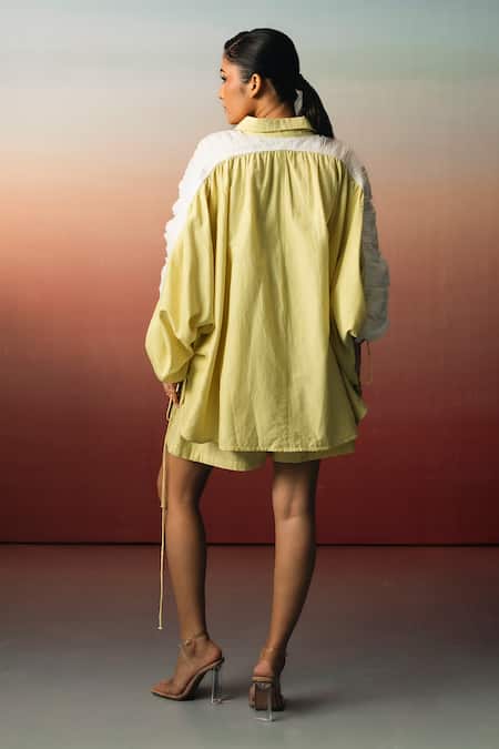 Karishma Kajaria Pleated Shirt With Shorts 