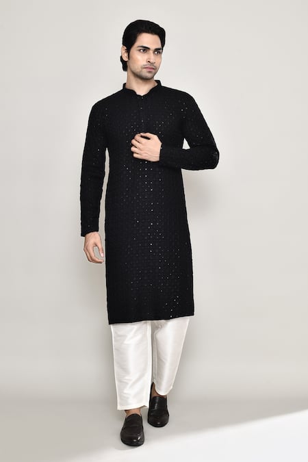 Arihant Rai Sinha Phool Jaal Chikankari Embroidered Kurta With Pant 