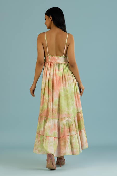 Label Reyya Cotton Floral Crochet Embroidered Dress 