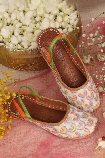 HELLO JR Ambar Rainbow Woven Mules 