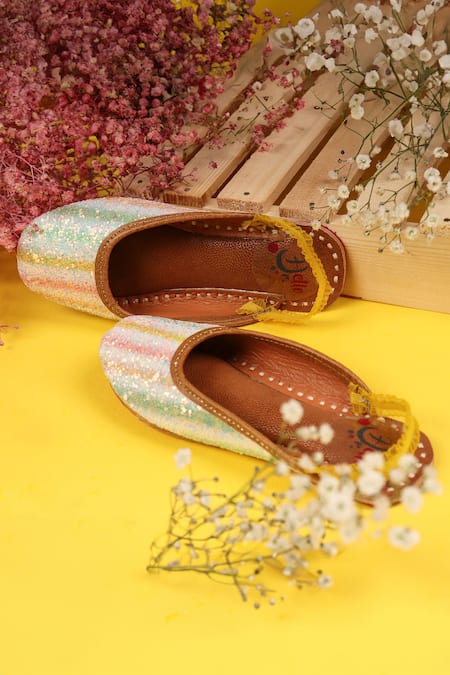 Shop_Hello JR_Silver Crystal Embellished Mules _at_Aza_Fashions