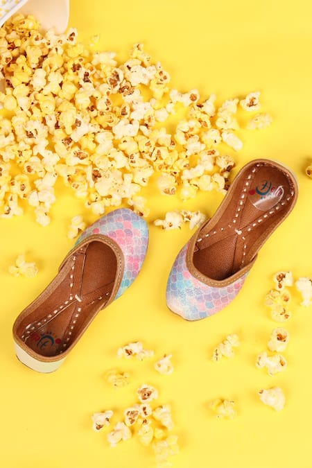Shop_Hello JR_Multi Color Shimmer Embellished Mules _at_Aza_Fashions