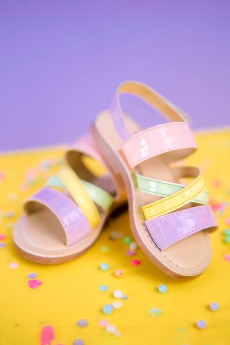 Hello JR_Multi Color Candy Colorblock Sandal _Online_at_Aza_Fashions