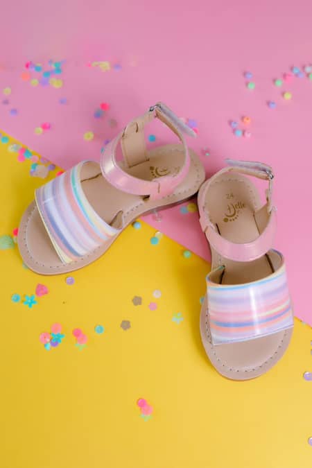 Hello JR Flash Stripe Print Sandal 
