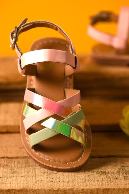 Hello JR_Multi Color Splash Colorblock Sandal _Online_at_Aza_Fashions