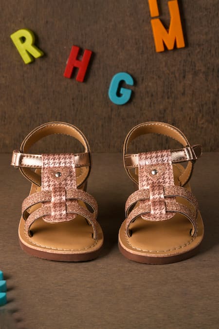 Hello JR Sparkle Herringbone Pattern Sandal 