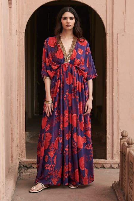 Archana Shah Floral Print Kaftan 