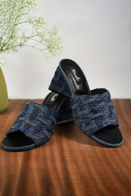 Miraki Bead Embellished Block Heels 