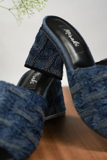 Shop_Miraki_Blue Bead Embellished Block Heels 