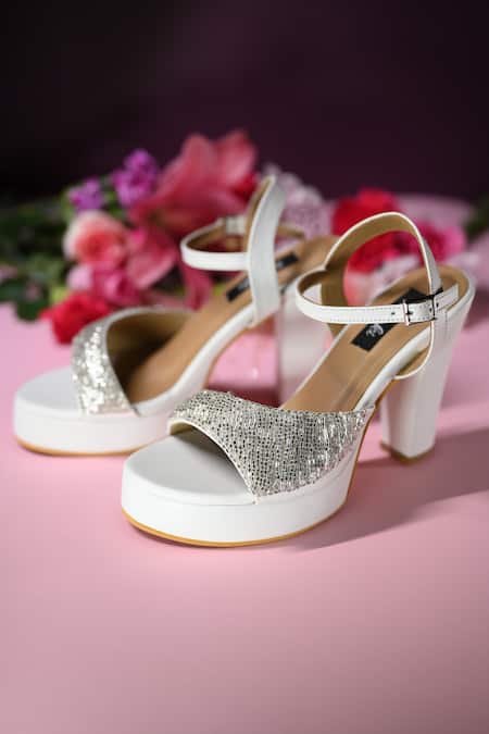 Miraki Cutdana Embellished Block Heels 