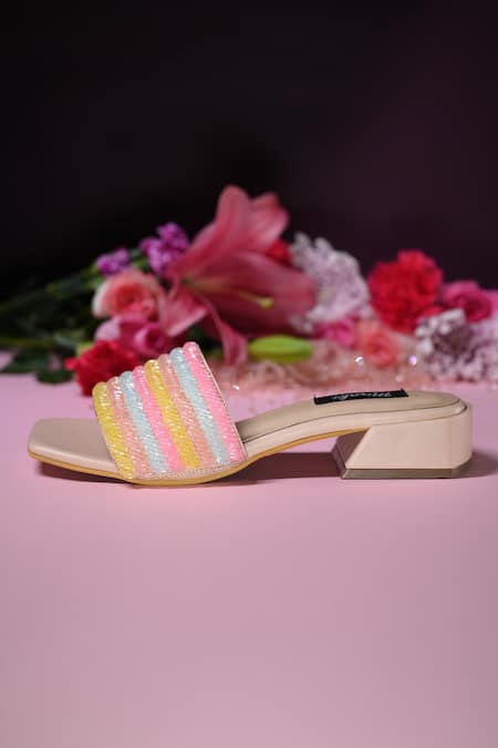 Buy Miraki Multi Color Bead Embellished Flats Online at Aza Fashions Buy_Miraki_Multi Color Bead Embellished Flats _Online_at_Aza_Fashions