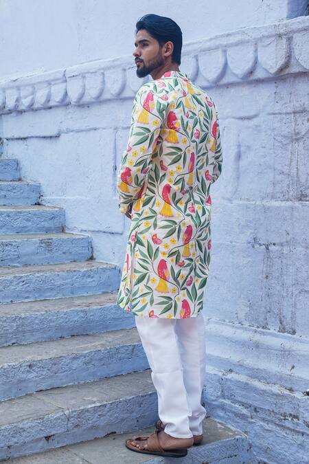 Kalp Blossom Elegance Ensemble Print Kurta With Pant