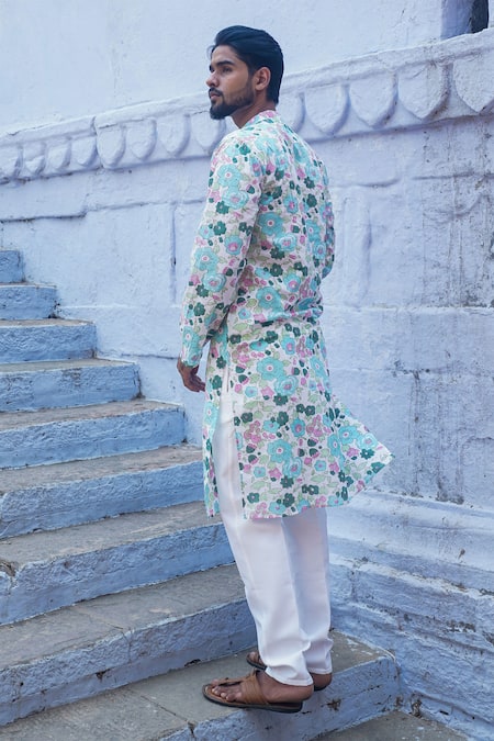 Kalp Muted Floral Print Kurta With Pant 