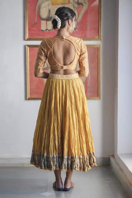 Swatti Kapoor Hand Woven Gathered Tisha Skirt 