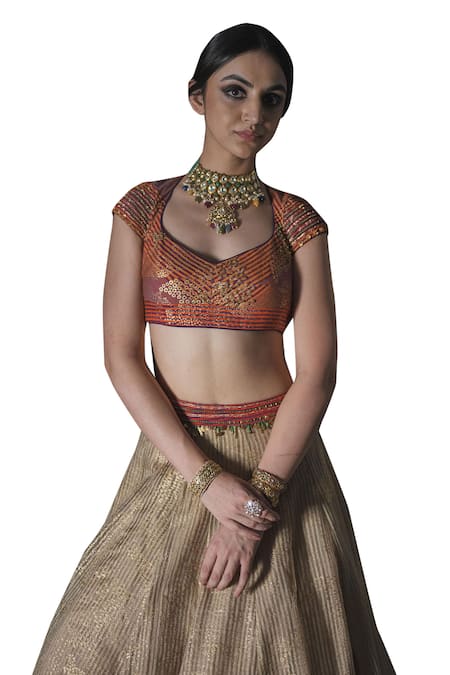 Swatti Kapoor Multi Color Cotton, Handloom Cotton, Silk Adil Handwoven Foil Print Blouse Online at Aza Fashions Swatti Kapoor_Multi Color Cotton, Handloom Cotton, Silk Adil Handwoven Foil Print Blouse _Online_at_Aza_Fashions