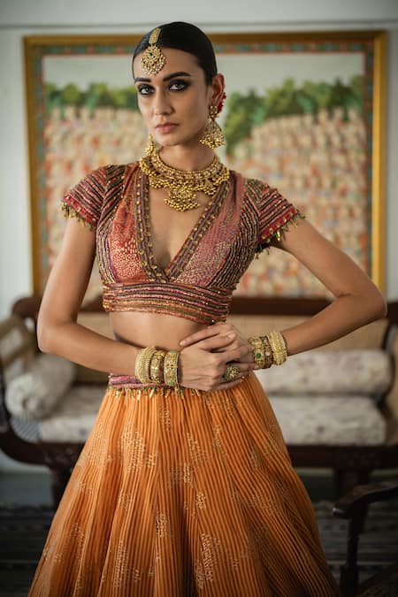 Swatti Kapoor Chand Handwoven Beadwork Blouse 