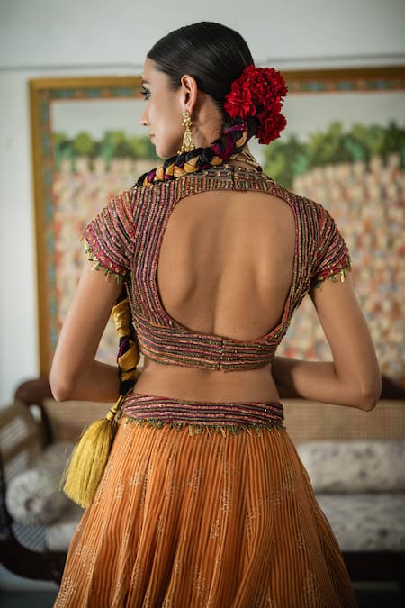 Swatti Kapoor Chand Handwoven Beadwork Blouse 