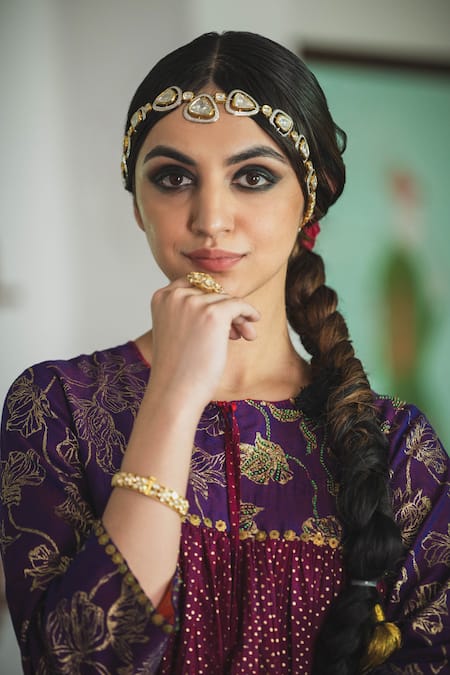 Buy Swatti Kapoor Multi Color , Handloom Beads Round Neck Guleri Handwoven Kedia Top Buy_Swatti Kapoor_Multi Color , Handloom Beads Round Neck Guleri Handwoven Kedia Top