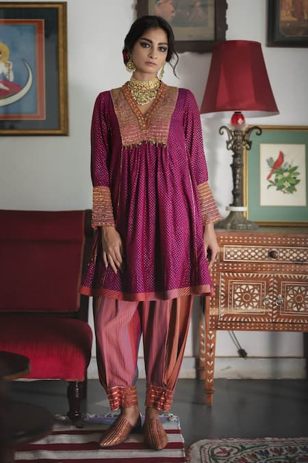 Swatti Kapoor Haab Handwoven Foil Print Tunic 