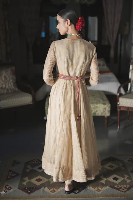 Swatti Kapoor Kaya Handwoven Yarn Dyed Silk Striped Belt 