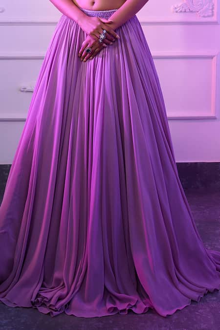 Buy Damoiselle Purple Net, Georgette Beads, Sequins Sweetheart Charm Embroidered Lehenga Set Online at Aza Fashions Buy_Damoiselle_Purple Net, Georgette Beads, Sequins Sweetheart Charm Embroidered Lehenga Set _Online_at_Aza_Fashions