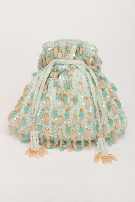 Eena Avelia Sitara & Bead Embroidered Potli Bag 