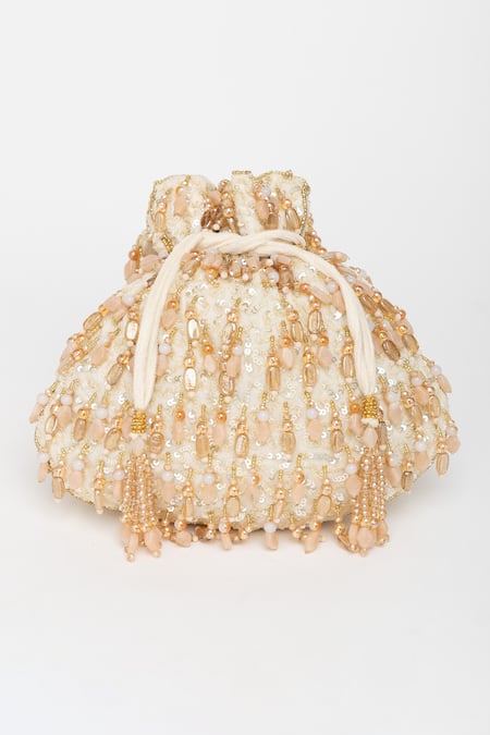 Eena Avelia Sitara & Bead Embroidered Potli Bag 