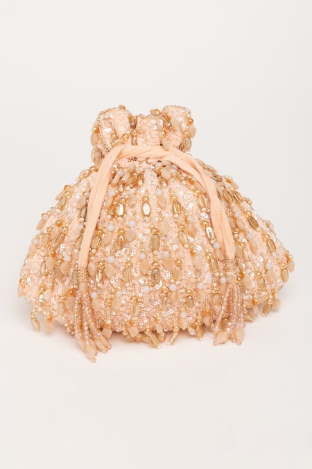 Eena Avelia Sitara Crystal Embroidered Potli Bag 