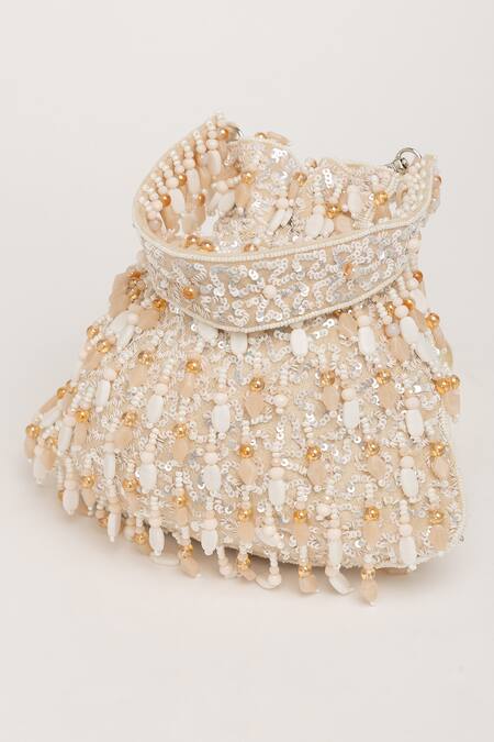 Buy_Eena_White Crystal Avelia Embroidered Potli Bag _Online_at_Aza_Fashions