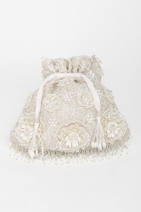 Eena Nitara Floral Embroidered Potli Bag 