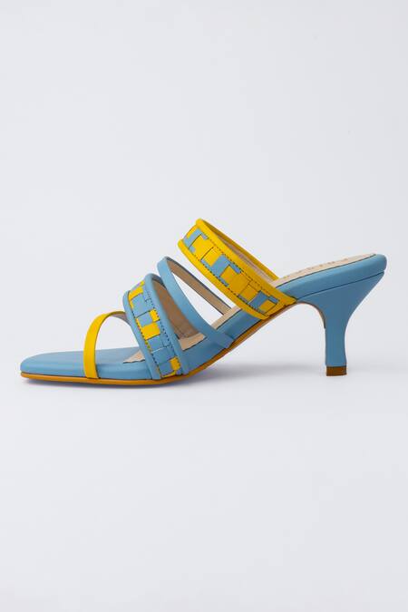 House Of Prisca Lagoon Hand Weaved Heels 