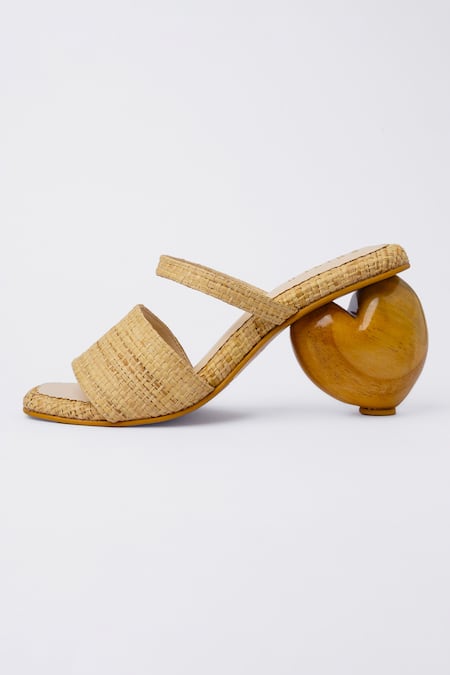 House of Prisca Pebble Hand Carved Heels 