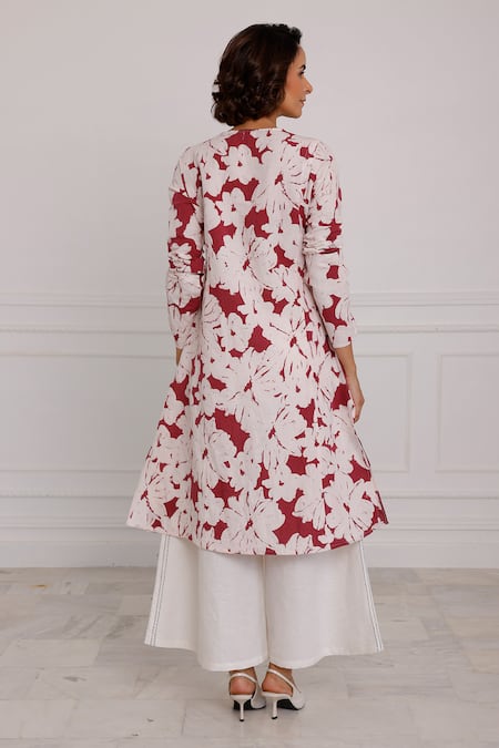 Pallavi Kandoi Floral Print A-Line Dress 