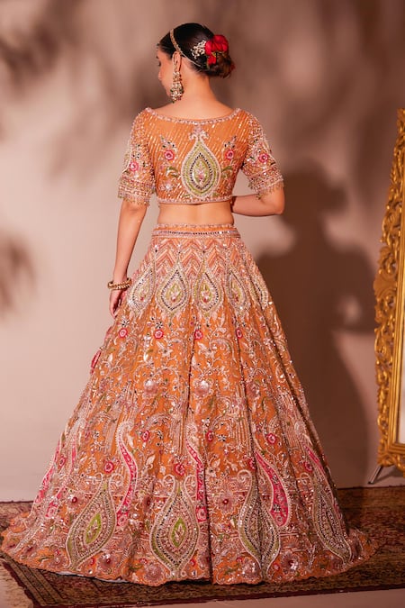 Chaashni By Maansi And Ketan Embroidered Bridal Lehenga Set 