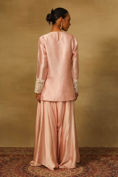 Neha Poddar Cutwork Embroidered Kurta & Harem Pant Set 