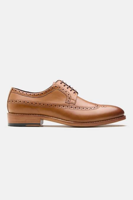 Kozasko_Brown Stitchline Thread Classic Goodyear Welted Longwing Blucher Shoes _Online_at_Aza_Fashions