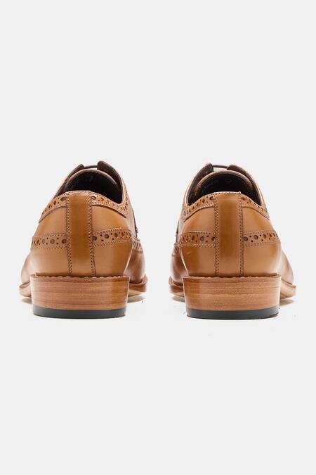 Buy_Kozasko_Brown Stitchline Thread Classic Goodyear Welted Longwing Blucher Shoes _Online_at_Aza_Fashions