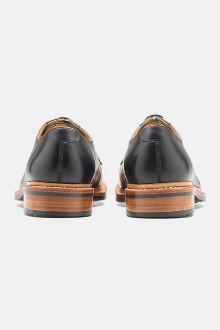 Buy Kozasko Black Stitchline Thread Goodyear Welted Plain Toe Blucher Shoes Online at Aza Fashions Buy_Kozasko_Black Stitchline Thread Goodyear Welted Plain Toe Blucher Shoes _Online_at_Aza_Fashions