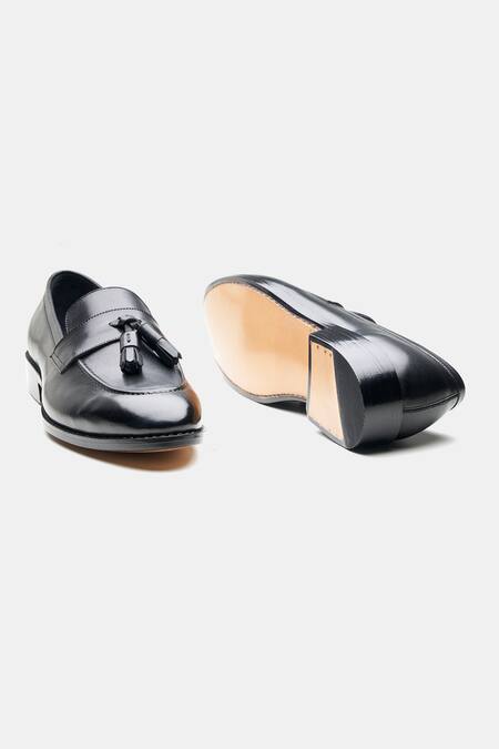 Kozasko Black Tassel Goodyear Welted Loafers Online at Aza Fashions Kozasko_Black Tassel Goodyear Welted Loafers _Online_at_Aza_Fashions