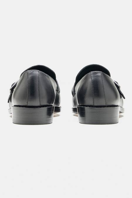Buy Kozasko Black Goodyear Welted Leather Strap Loafers Online at Aza Fashions Buy_Kozasko_Black Goodyear Welted Leather Strap Loafers _Online_at_Aza_Fashions