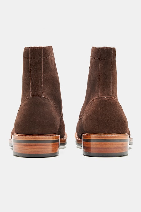 Shop Kozasko Brown Stitchline Thread Goodyear Welted Split Toe Derby Boots Online at Aza Fashions Shop_Kozasko_Brown Stitchline Thread Goodyear Welted Split Toe Derby Boots _Online_at_Aza_Fashions