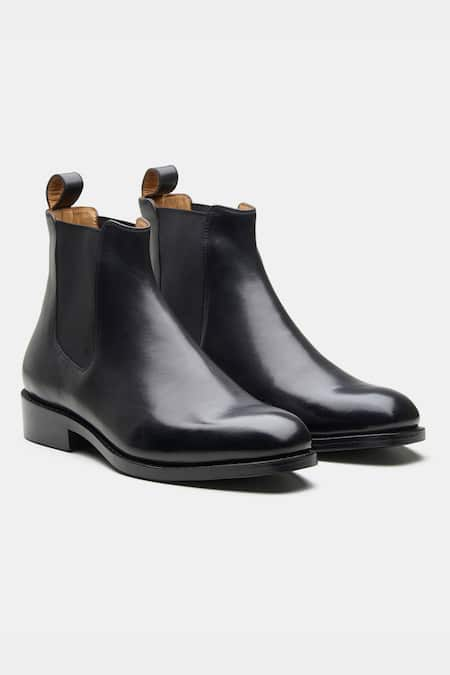 Kozasko Black Goodyear Welted Wholecut Chelsea Boots 