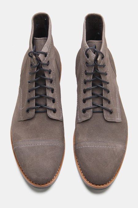 Kozasko Goodyear Welted Suede Captoe Boots 