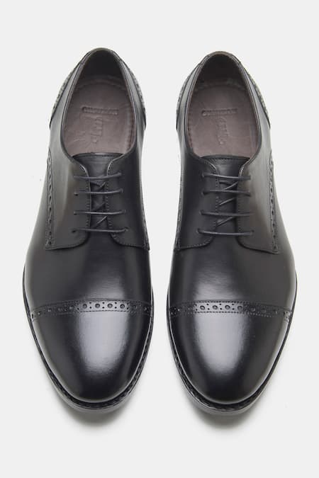 Kozasko Goodyear Welted Semi Brogue Captoe Derby Shoes 