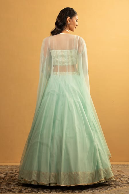 Esha Koul Gota Work Embroidered Blouse & Lehenga Set 
